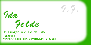 ida felde business card